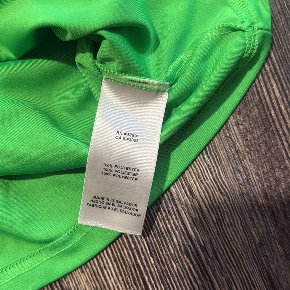 ADIDAS Climalite Youth XL Neon Green Boys Shirt Performance Quick Dry Athletic - Picture 7 of 9